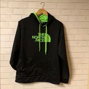 North Face Logo Hoodie (Black/Green)
